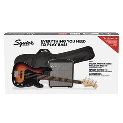 Набор бас-гитара Squier Affinity Series Precision Bass® 3-Color Sunburst