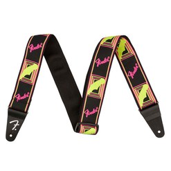 Ремень для гитары Fender Neon Monogrammed Pink and Yellow 2"