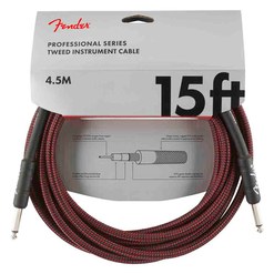 Инструментальный кабель Fender Professional Series 15" Red Tweed