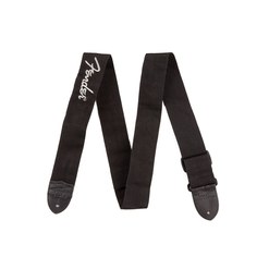Ремень для гитары Fender 2" Black Poly Strap Black with Gray Logo