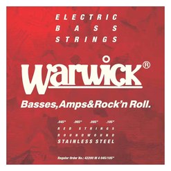Струны для 4-струнной бас-гитары Warwick Red Strings Bass Stainless Steel Medium 45-105