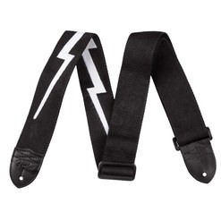 Ремень для гитары Fender Nylon Lightning Bolt Black/White 2'