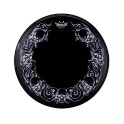 Пластик для бас барабана Remo POWERSTROKE Tattoo Skyn Black 22"