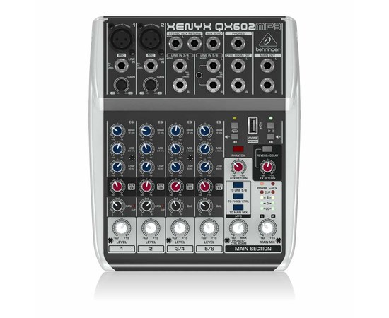 Микшерный пульт Behringer Xenyx QX602MP3, изображение 4