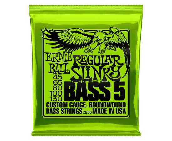 Струны для 5-струнной бас-гитары Ernie Ball 2836 Regular Slinky