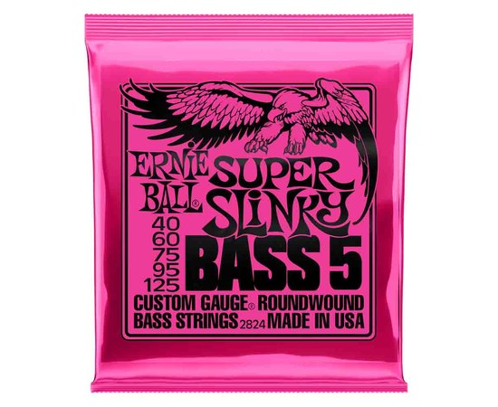 Струны для 5-струнной бас-гитары Ernie Ball 2824 Super Slinky