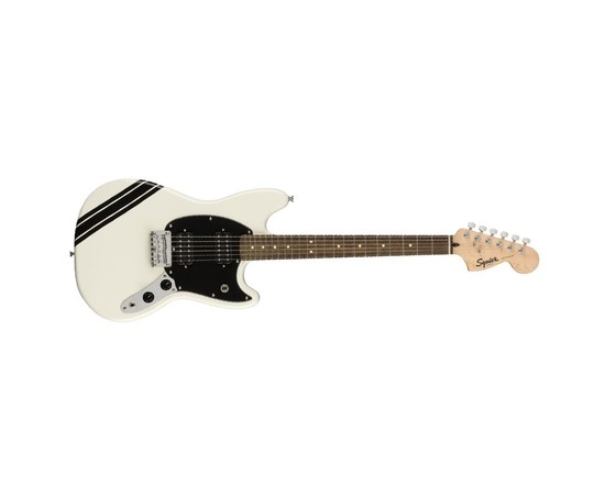 Электрогитара Squier FSR Bullet® Competition Mustang® HH Laurel Fingerboard Arctic White with Black Stripes