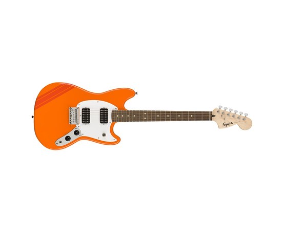 Электрогитара Squier FSR Bullet® Competition Mustang® HH Laurel Fingerboard Competition Orange with Fiesta Red Stripes