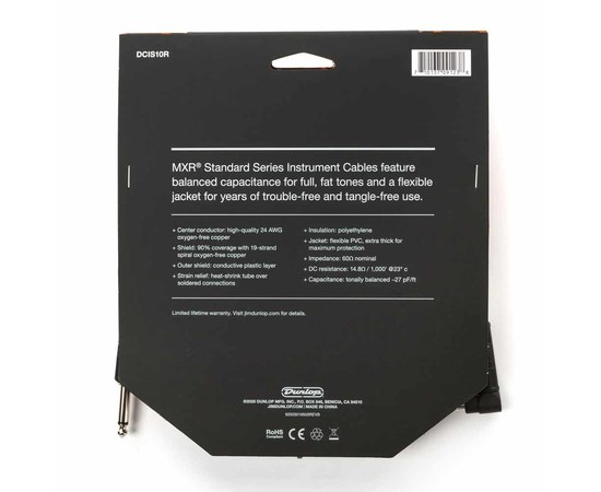 Инструментальный кабель Dunlop MXR® 10FT, изображение 2