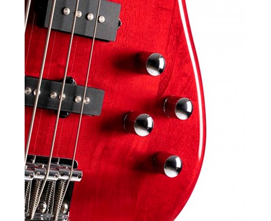 Бас-гитара Cort Action Bass Plus Transparent Red, изображение 3