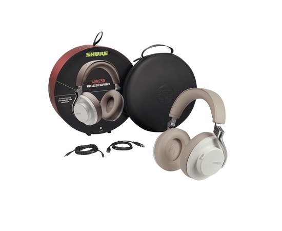 Беспроводные наушники с шумоподавлением Shure AONIC 50 White, изображение 4