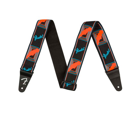 Ремень для гитары Fender Neon Monogrammed Strap Blue and Orange 2"