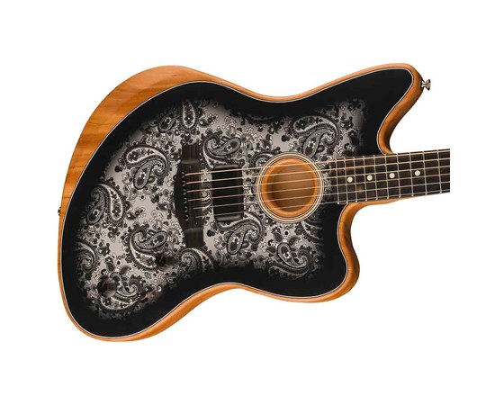 Электроакустическая гитара Fender FSR American Acoustasonic® Jazzmaster® Black Paisley, изображение 3