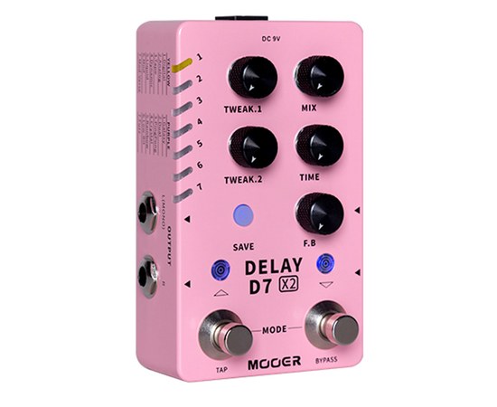 Педаль эффектов Mooer D7 X2 Delay, изображение 3
