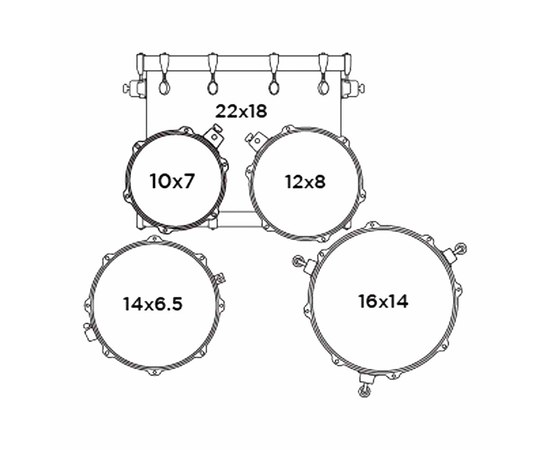 Ударная установка Mapex Mars 5 Piece Rock Shell MA529SFYD Sunflower Sparkle, изображение 3