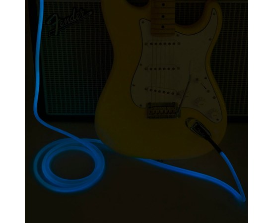 Инструментальный кабель Fender Professional Glow in the Dark Blue 18.6', изображение 2