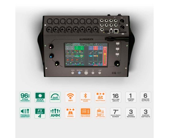 Цифровой микшерный пульт Allen&Heath CQ-18T, изображение 4