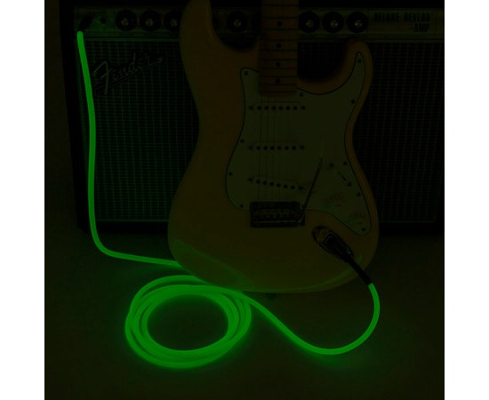 Инструментальный кабель Fender Professional Glow in the Dark Green 18.6', изображение 2
