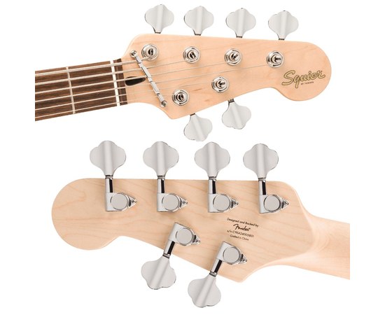 Бас-гитара Squier Affinity Series® Jazz Bass® VI Black Metallic, изображение 4