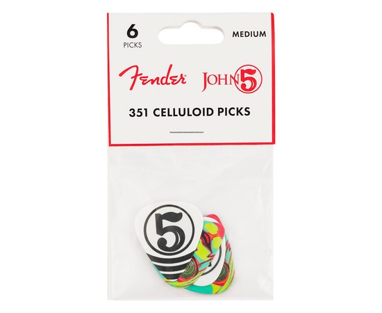 Медиаторы Fender John 5 351 Celluloid Picks (6 pack), изображение 2