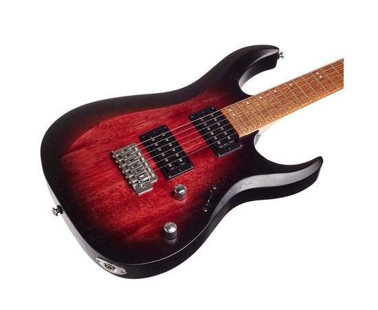 Электрогитара Cort X100 Open Pore Black Cherry Burst, изображение 2
