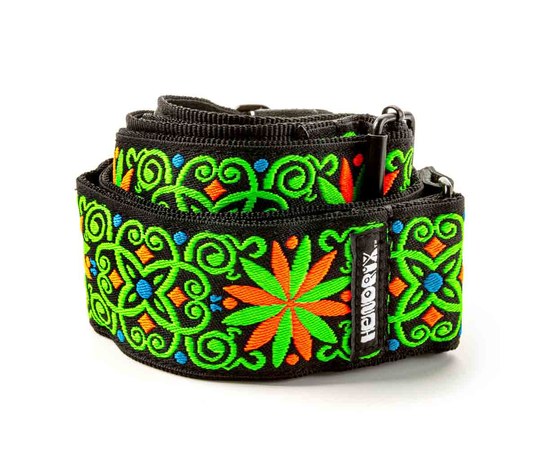 Ремень для гитары Dunlop Jimi Hendrix Blacklight Fillmore Green, изображение 2